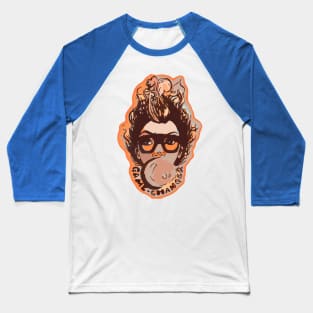 Bubble Gum Pretty Girl Afro Hair Baseball T-Shirt